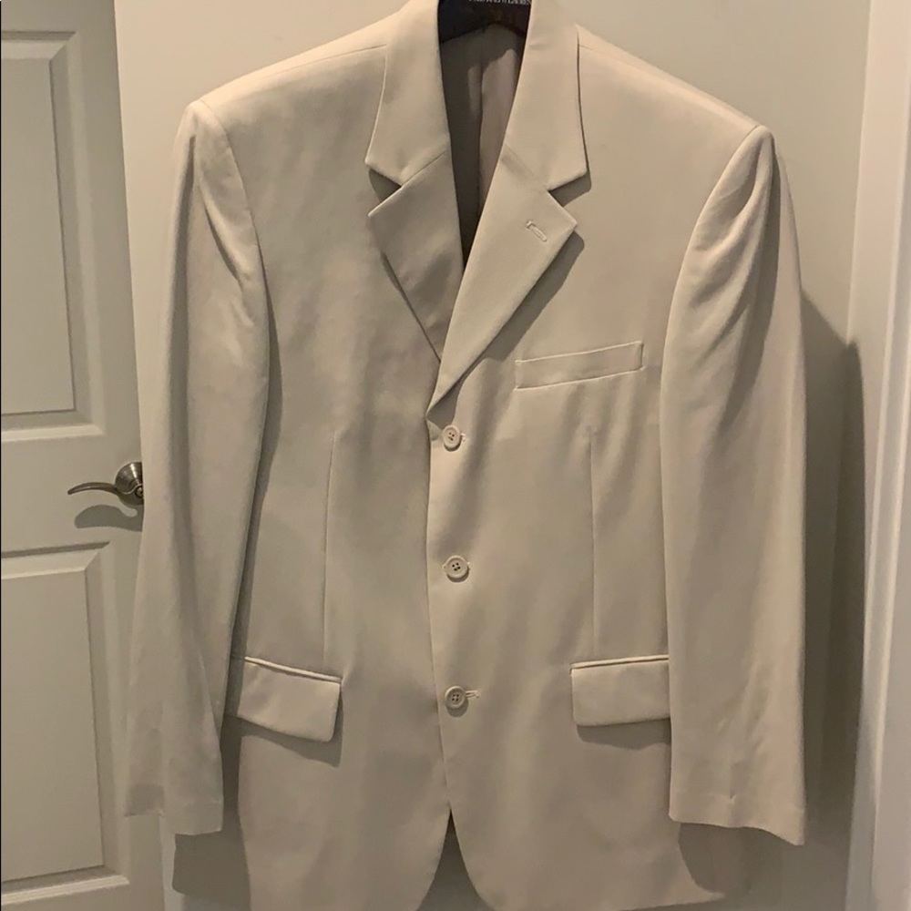 Alfani sports coat off-white 100 %silk